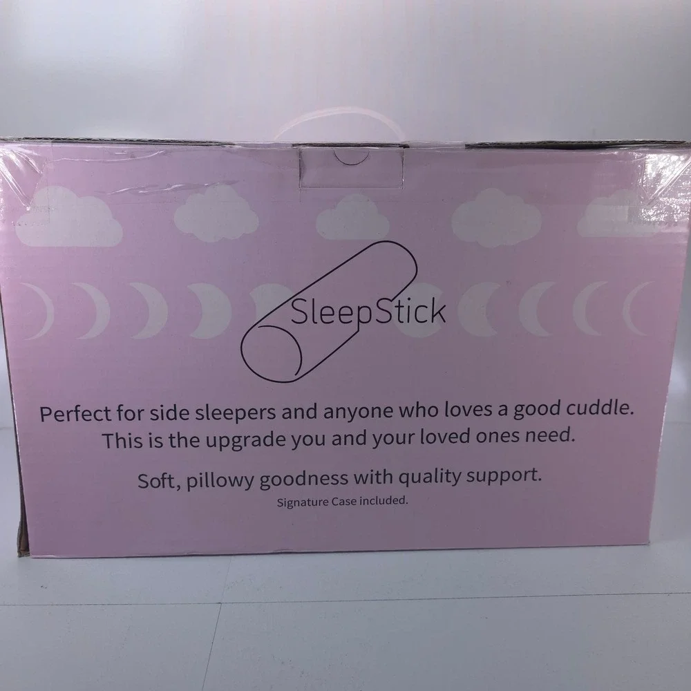 SleepStick Foam Core Body Pillow 40x10 Lavender Lyocell Cover Orthopedic Bolster